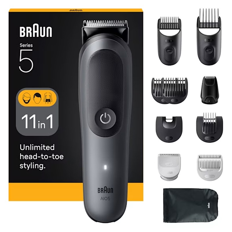 Tondeuse Multifonction 11EN1 BRAUN AIO5560 Rechargeable - Noir